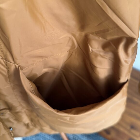 Garnet Hill - Packable Puffer Coat in Tan Brown - Picture 8 of 14